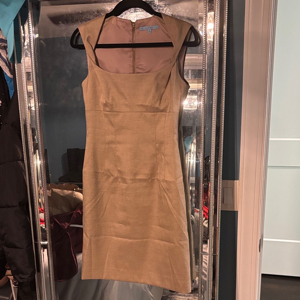 Antonio Melani Taupe/Tan Midi Dress